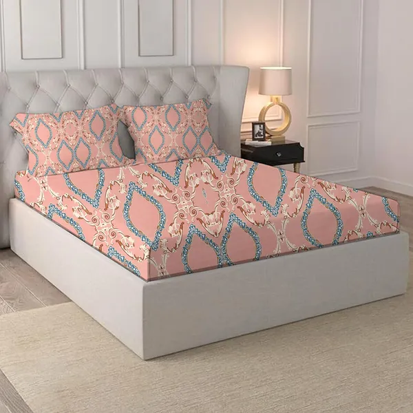Multicolor_Cotton_Bedsheet_With_Pillow_Covers