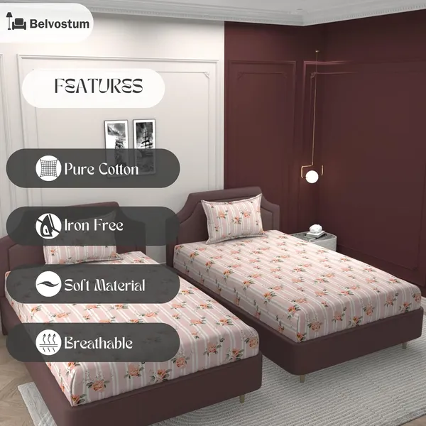 Multicolor_Microfiber_Printed_Bedsheet_With_Pillow_Cover