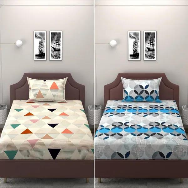 Multicolor_Single_Bed_Microfiber_Reversible_Bedsheet_With_Pillow_Cover