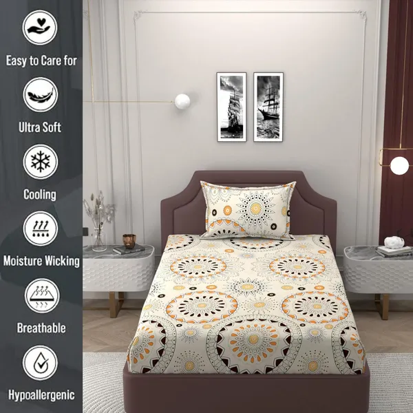 Multicolor_Microfiber_Reversible_Bedsheet_With_Pillow_Cover