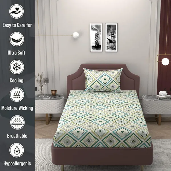 Multicolor_Microfiber_Reversible_Bedsheet_With_Pillow_Cover