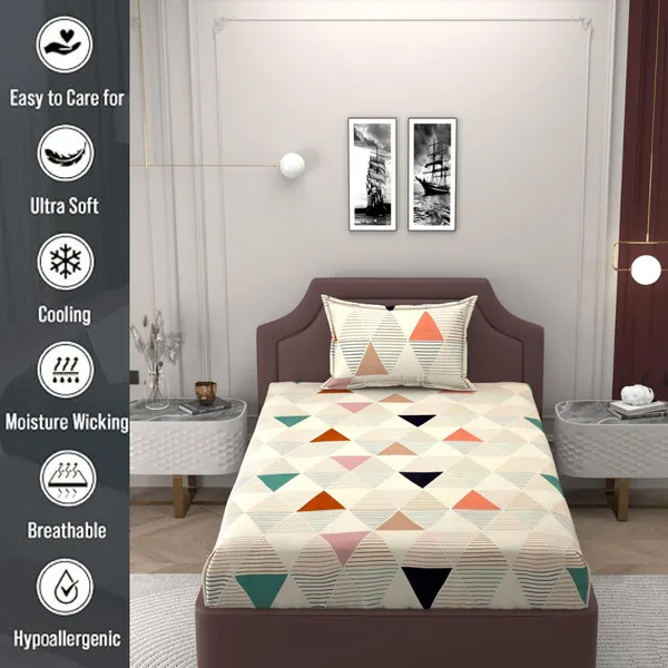 Multicolor_Single_Bed_Microfiber_Reversible_Bedsheet_With_Pillow_Cover