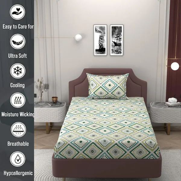 Multicolor_Microfiber_Reversible_Bedsheet_With_Pillow_Cover