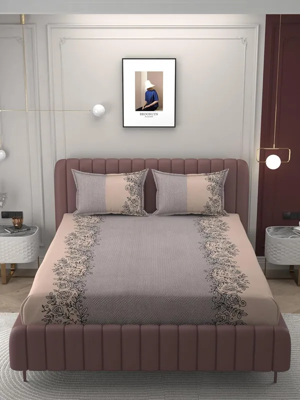 Multicolor_Microfiber_Double_Bedsheet_With_Pillow_Covers
