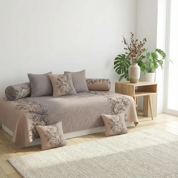 Multicolor_Microfiber_Diwan_Set