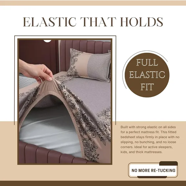 Multicolor_Elastic_Fitted_Bedsheet_With_Pillow_Covers
