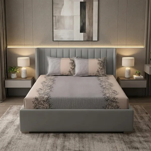 Multicolor_Elastic_Fitted_Bedsheet_With_Pillow_Covers