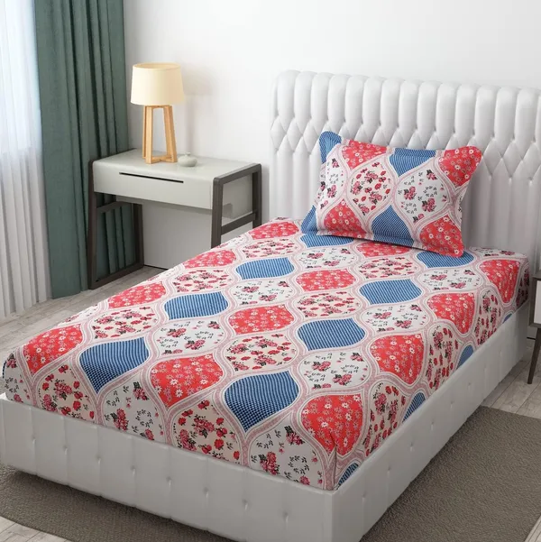 Multicolor_Cotton_Bedsheet_With_Pillow_Cover