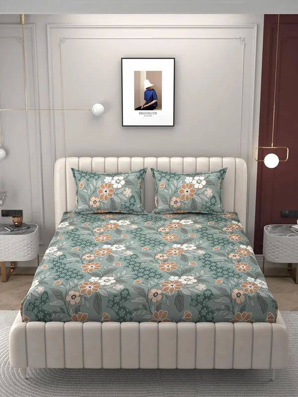 Multicolor_Cotton_Printed_Bedsheet_With_Pillow_Covers