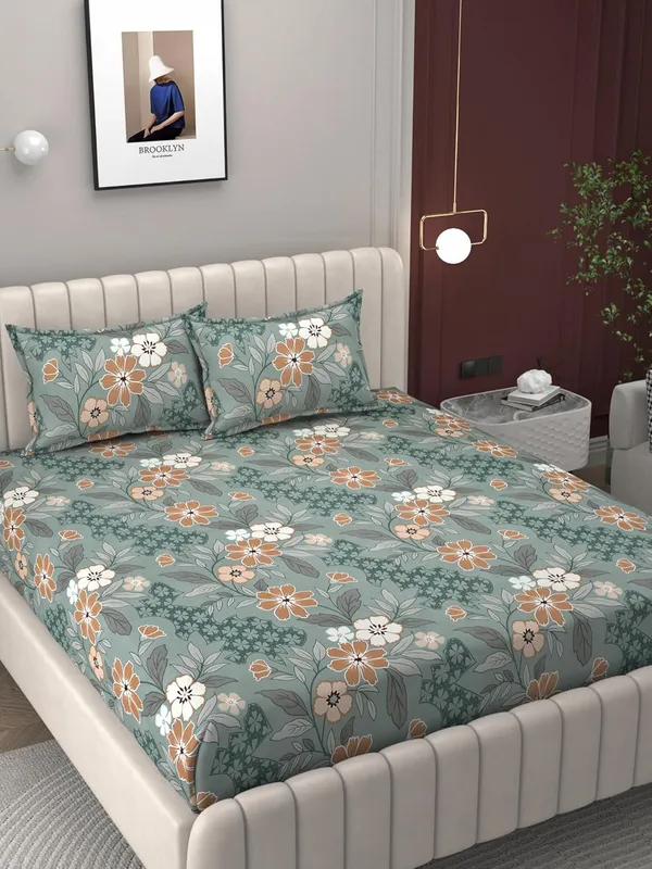 Multicolor_Cotton_Printed_Bedsheet_With_Pillow_Covers
