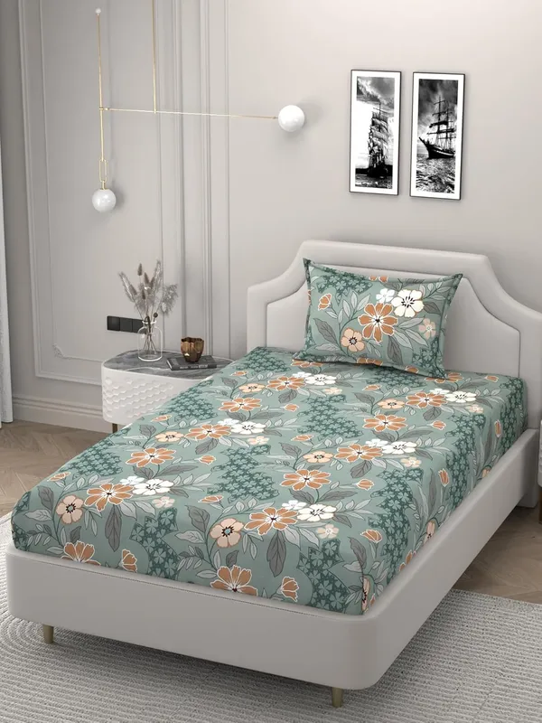 Multicolor_Cotton_Reversible_Single_Bedsheet_With_Pillow_Cover