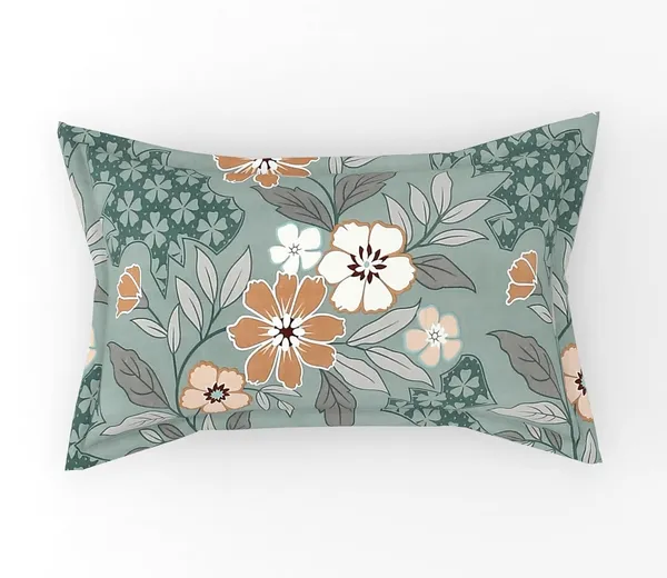Multicolor_Cotton_Elastic_Bedsheet_With_Pillow_Covers