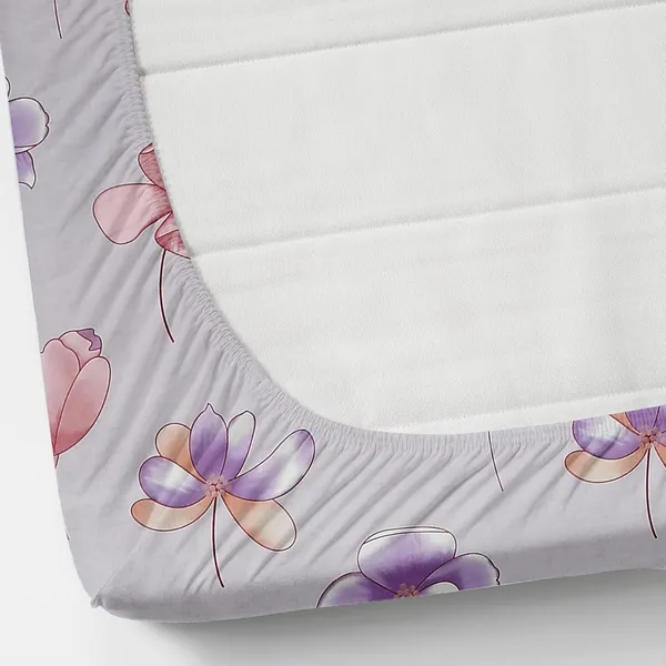 Multicolor_Cotton_Elastic_Bedsheet_With_Pillow_Covers