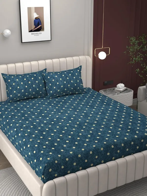 Multicolor_Cotton_Printed_Bedsheet_With_Pillow_Covers