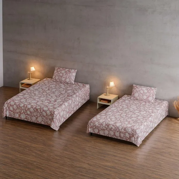 Multicolor_Microfiber_Single_Bedsheet_With_Pillow_Cover
