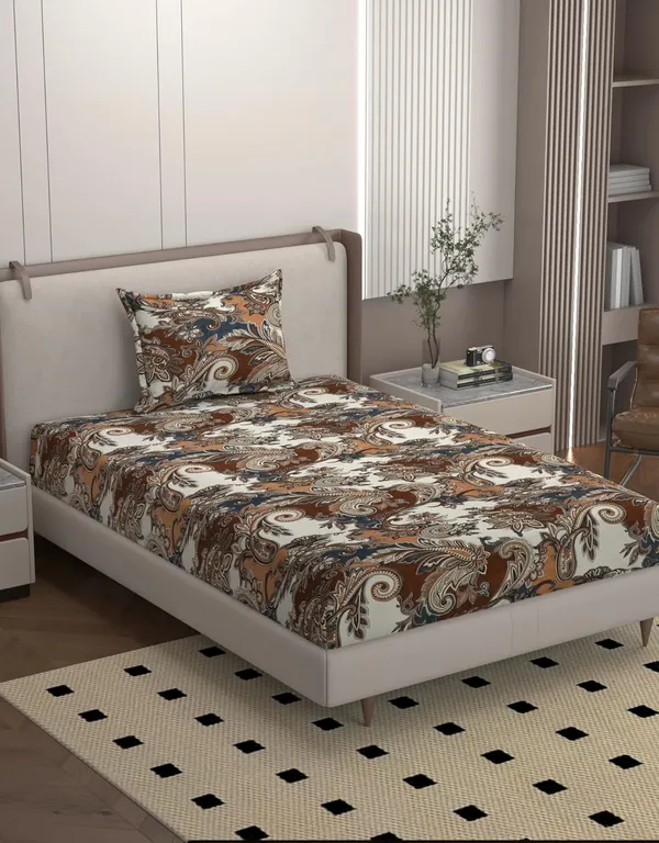 Multicolor_Microfiber_Bedsheet_With_Pillow_Cover