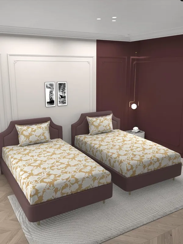Multicolor_Microfiber_Single_Bedsheet_With_Pillow_Cover