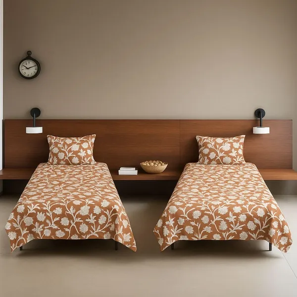 Multicolor_Microfiber_Single_Bedsheet_With_Pillow_Cover