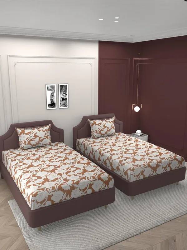 Multicolor_Microfiber_Single_Bedsheet_With_Pillow_Cover