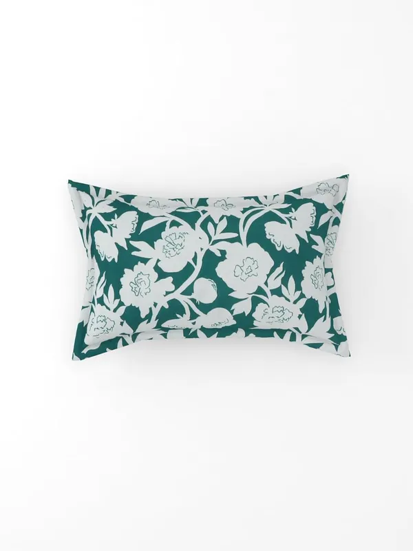 Multicolor_Teal_Microfiber_Bedsheet_With_Pillow_Cover_For_Single_Bed