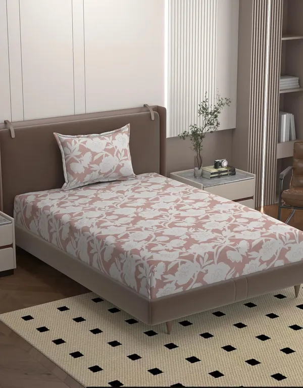 Multicolor_Microfiber_Bedsheet_With_Pillow_Cover_For_Single_Bed