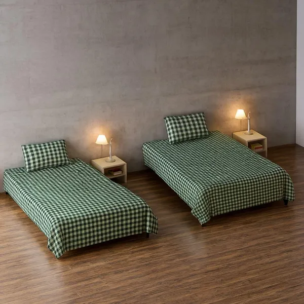 Olive_Green_Microfiber_Single_Bedsheet_With_Pillow_Cover