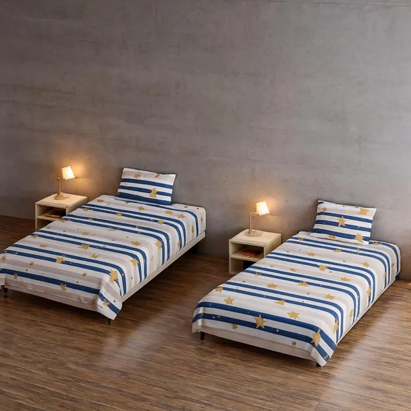 Multicolor_Microfiber_Single_Bedsheet_With_Pillow_Cover