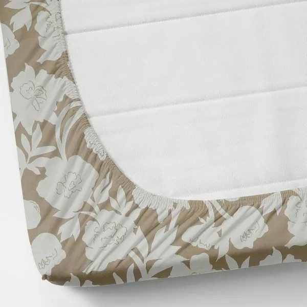 Cream_Microfiber_Fitted_Bedsheet_With_Pillow_Covers_Set