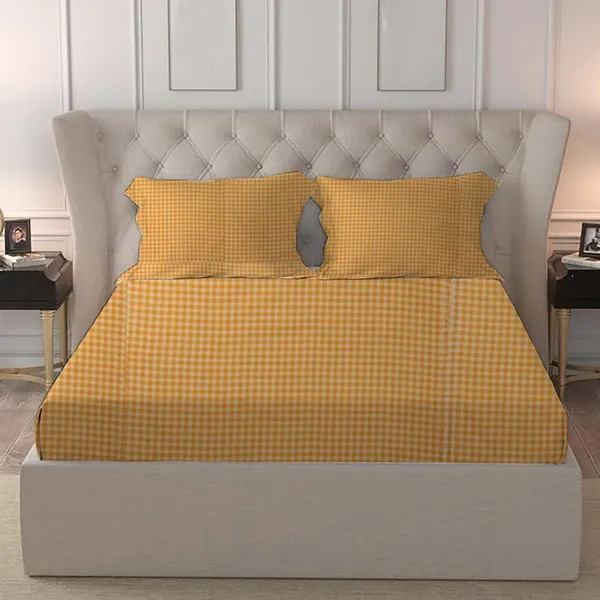 Mustard_Microfiber_Fitted_Bedsheet_Set_With_Pillow_Covers
