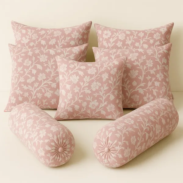 Pink_Microfiber_Diwan_Set