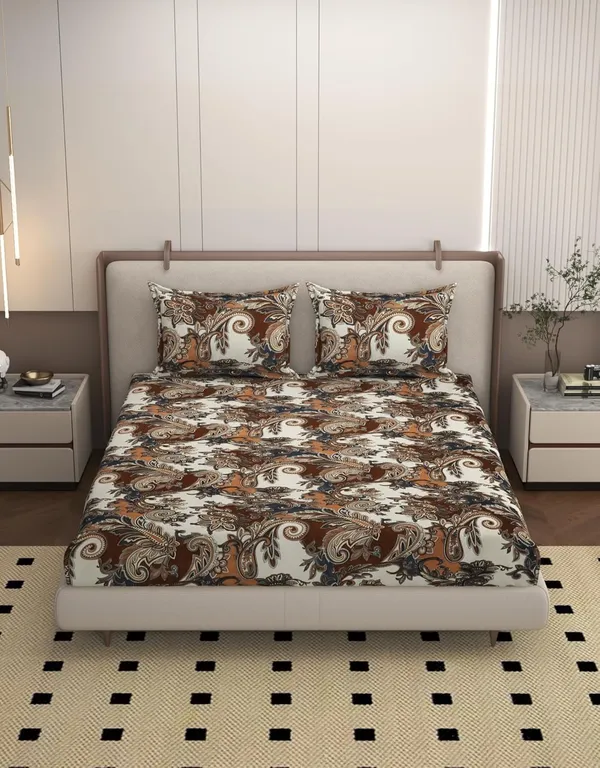 Multicolor_Microfiber_Bedsheet_With_Pillow_Covers