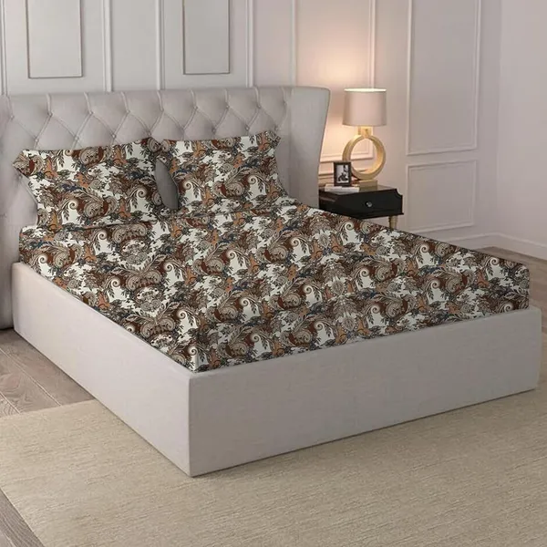 Multicolor_Microfiber_Bedsheet_With_Pillow_Covers