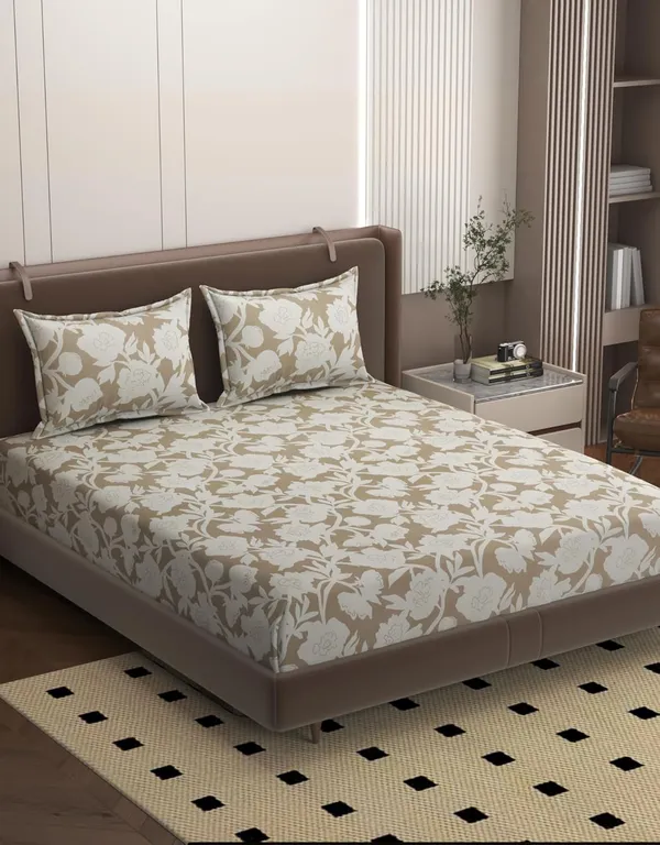 Multicolor_Microfiber_Double_Bedsheet_With_Pillow_Covers