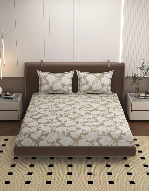 Multicolor_Microfiber_Double_Bedsheet_With_Pillow_Covers