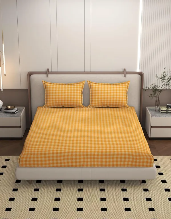 Multicolor_Microfiber_Bedsheet_With_Pillow_Covers
