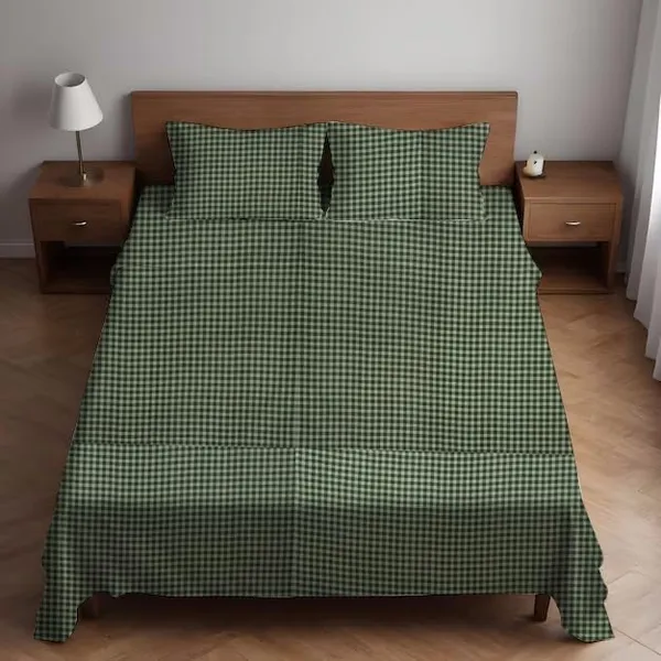 Multicolor_Microfiber_Double_Bedsheet_With_Pillow_Covers