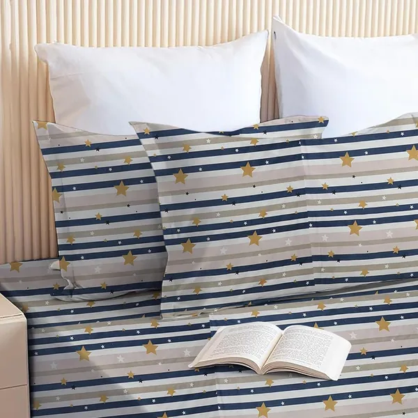 Multicolor_Microfiber_Double_Bedsheet_Set_With_Pillow_Covers