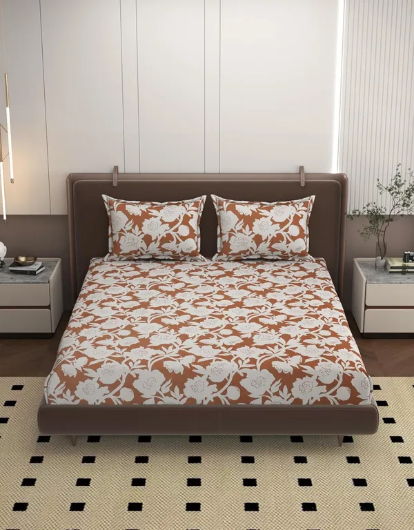 Multicolor_Microfiber_Double_Bedsheet_With_Pillow_Covers
