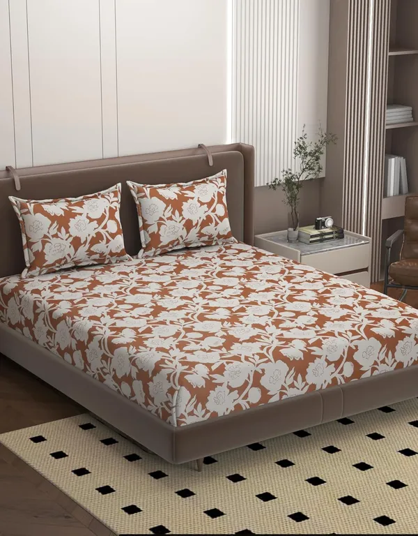 Multicolor_Microfiber_Double_Bedsheet_With_Pillow_Covers