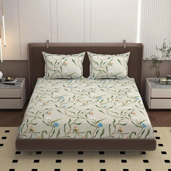 Multicolor_Cotton_Double_Bedsheet_With_Pillow_Covers