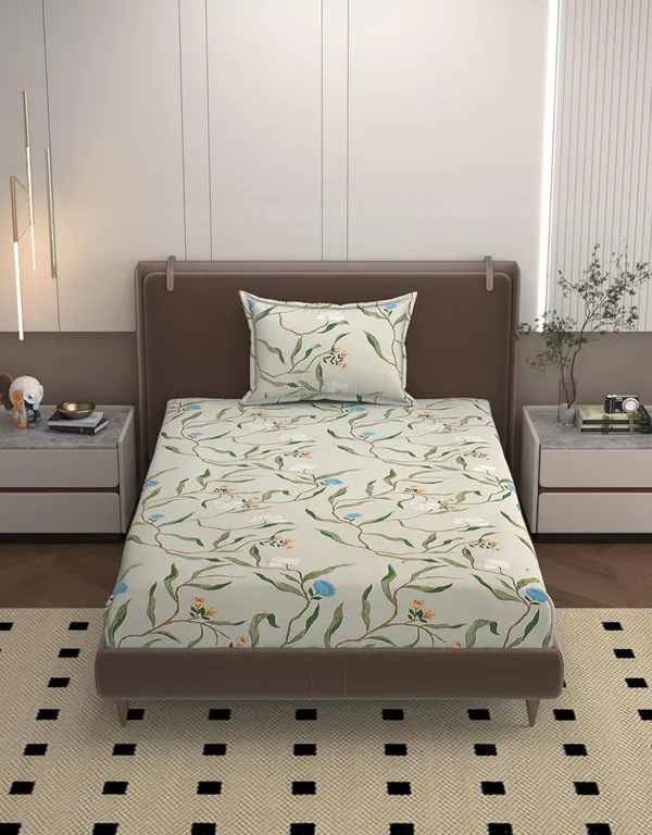 Multicolor_Cotton_Single_Bedsheet_With_Pillow_Cover