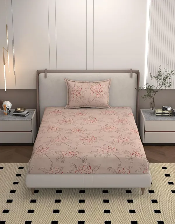 Multicolor_Cotton_Single_Bedsheet_With_Pillow_Cover