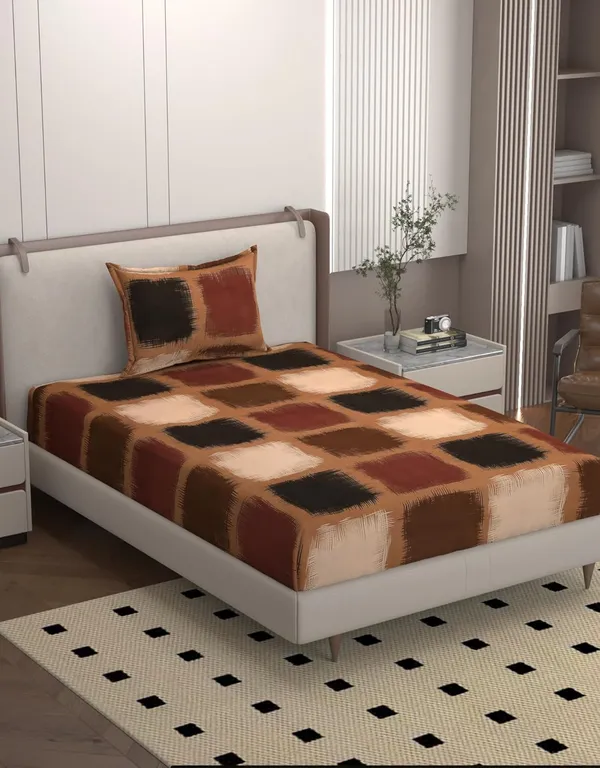 Multicolor_Cotton_Single_Bedsheet_With_Pillow_Cover