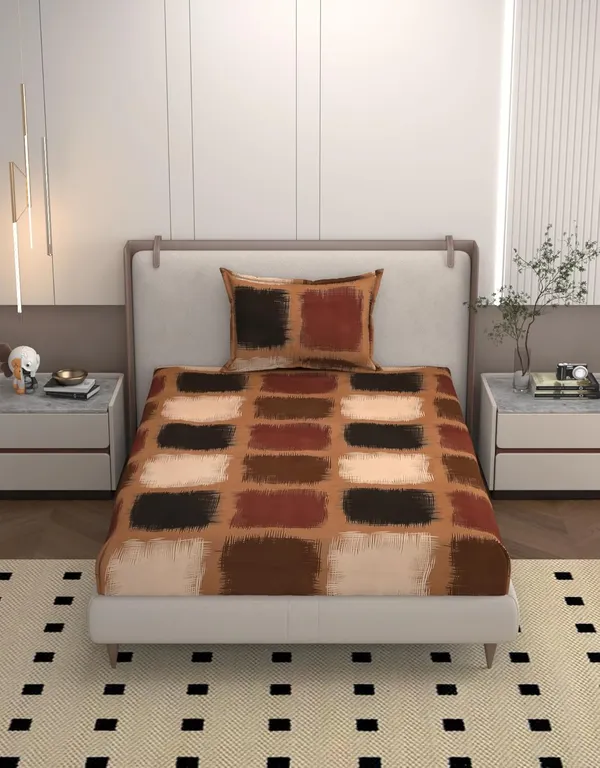 Multicolor_Cotton_Single_Bedsheet_With_Pillow_Cover
