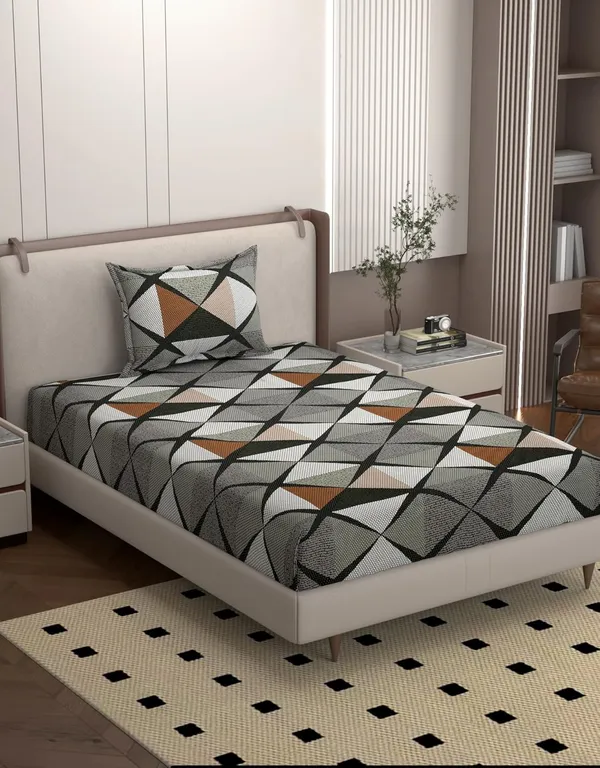 Multicolor_Cotton_Single_Bedsheet_With_Pillow_Cover