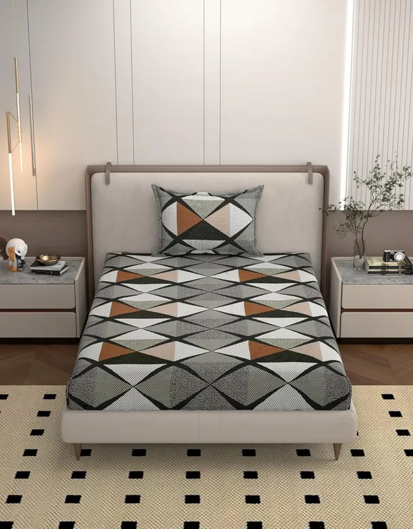 Multicolor_Cotton_Single_Bedsheet_With_Pillow_Cover