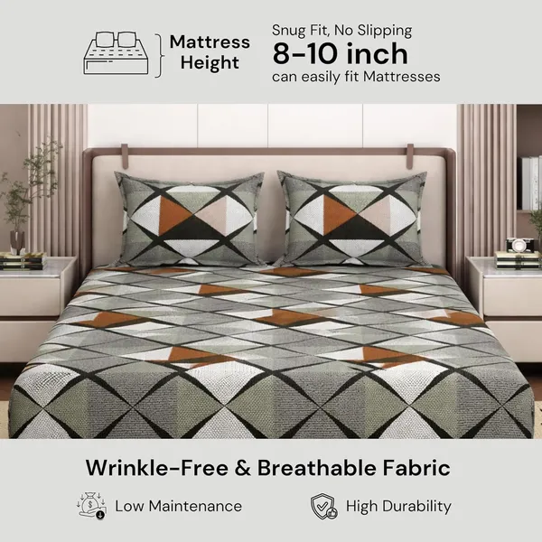 Multicolor_Cotton_Double_Bedsheet_With_Pillow_Covers