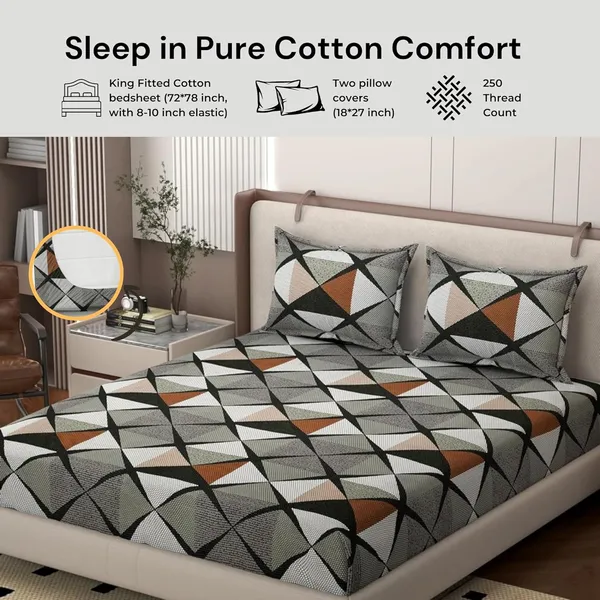 Multicolor_Cotton_Double_Bedsheet_With_Pillow_Covers