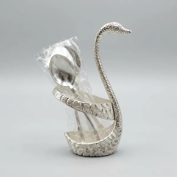 Germen_Silver_Toned_Decorative_Swan_Showpiece_With_Crystal_Holder
