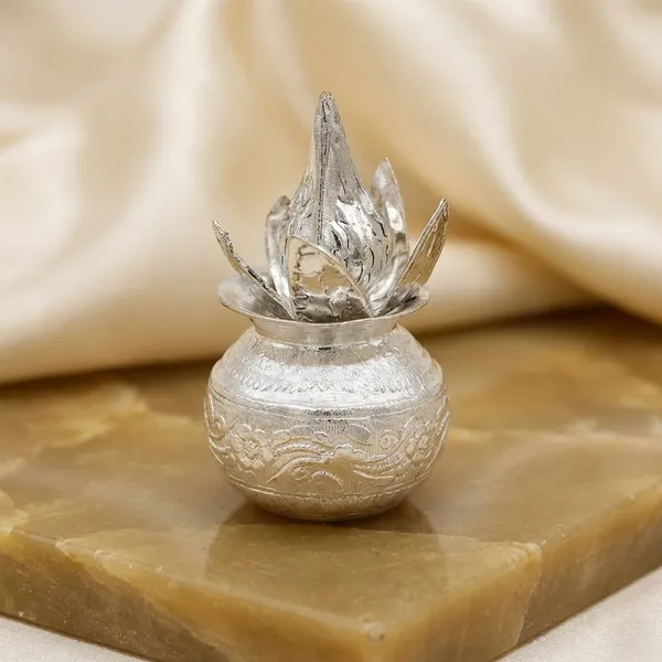Germen_Silver_Plated_Decorative_Lotus_Shaped_Container_With_Lid